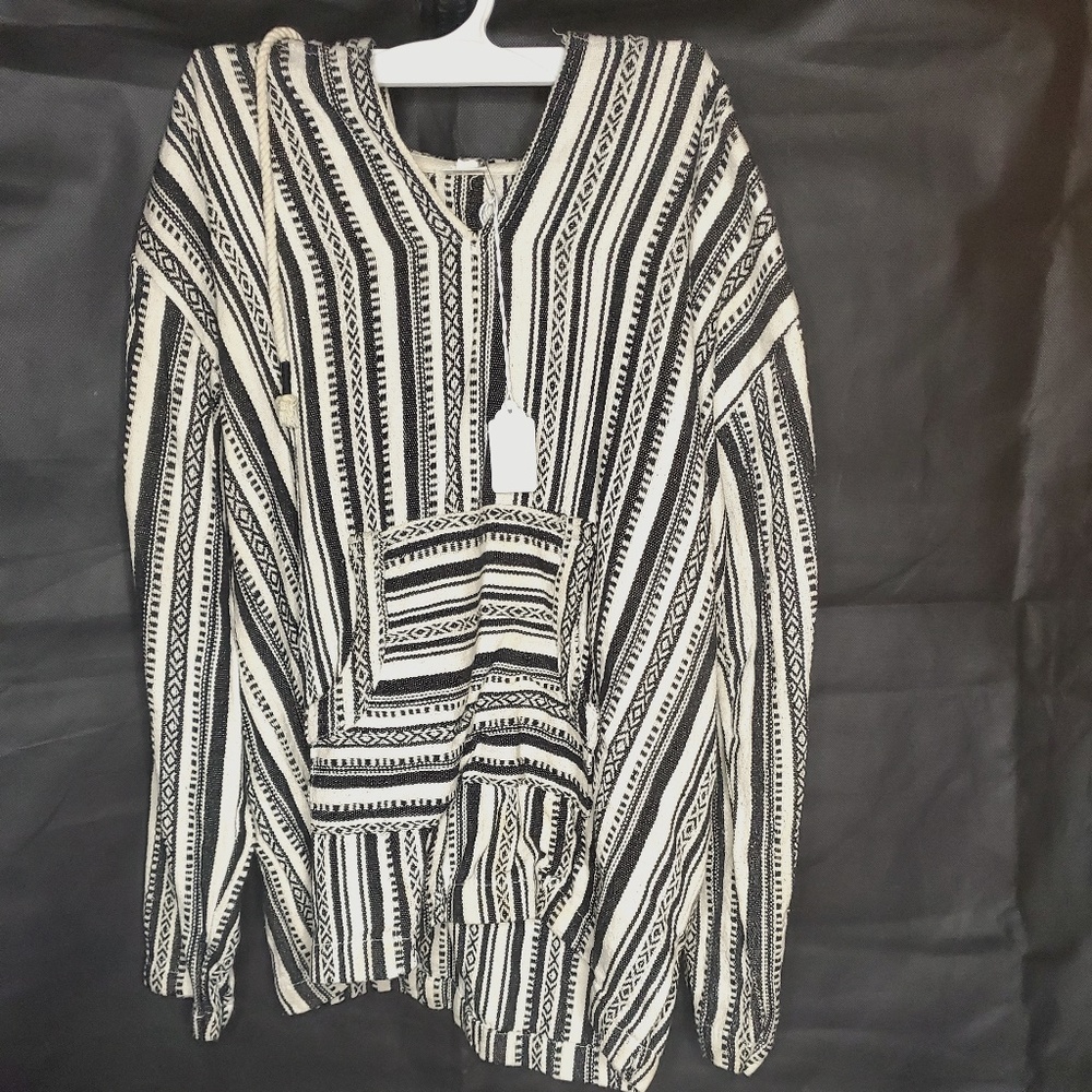 Black and White Baha Hoodie